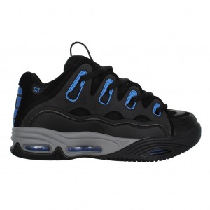 Black / Grey / Blue Osiris D3 2001 Women Skate Shoes | OS0394528