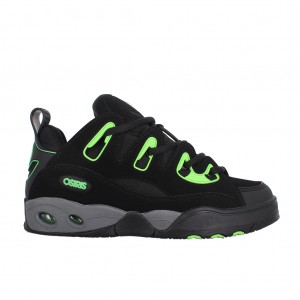 Black / Grey / Green Osiris D3 E Men Sneakers | OS0169375