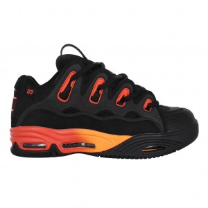 Black / Orange / Black Osiris D3 2001 Men Skate Shoes | OS3210469