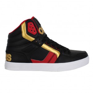 Black / Red / Gold Osiris Clone Men Sneakers | OS4705193